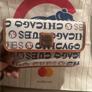 Dooney & Bourke Chicago Cubs Blue and Brown Wallet